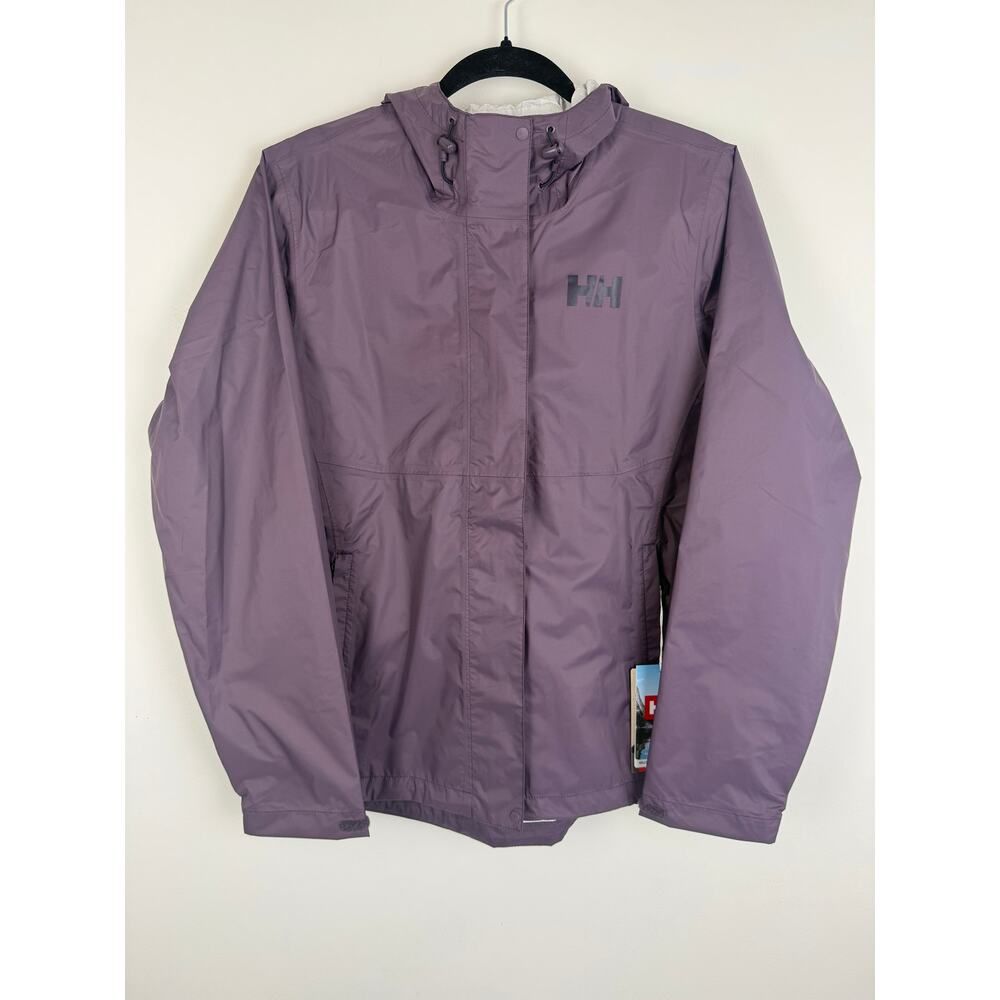NWT Helly Hansen Womens Loke Waterproof Windproof Jacket 2.0 Purple Clay Medium